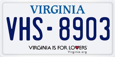 VA license plate VHS8903