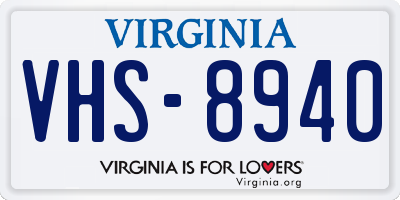 VA license plate VHS8940
