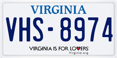 VA license plate VHS8974
