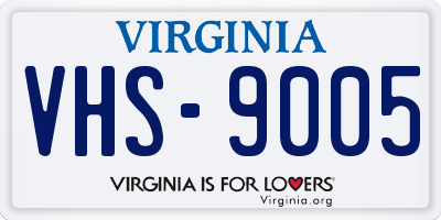 VA license plate VHS9005