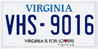 VA license plate VHS9016