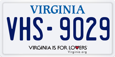 VA license plate VHS9029