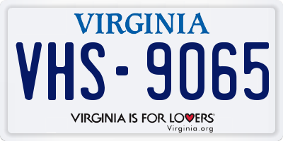 VA license plate VHS9065