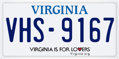 VA license plate VHS9167
