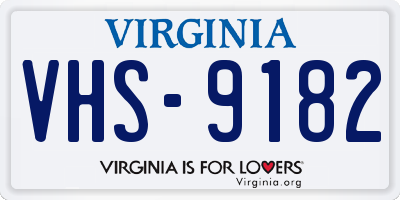 VA license plate VHS9182