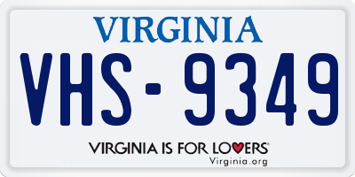 VA license plate VHS9349
