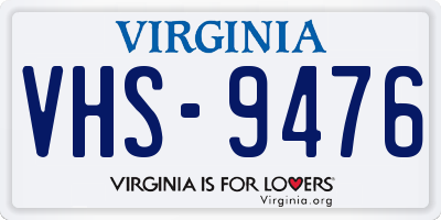 VA license plate VHS9476