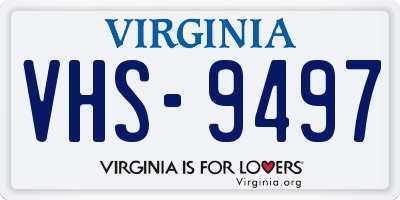 VA license plate VHS9497