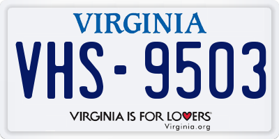 VA license plate VHS9503