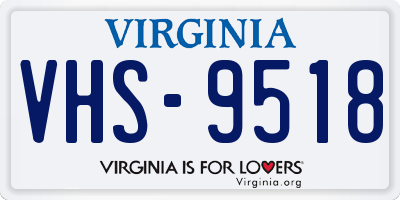 VA license plate VHS9518