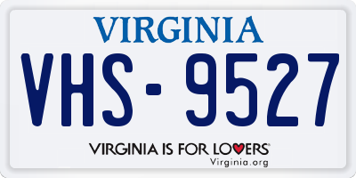 VA license plate VHS9527