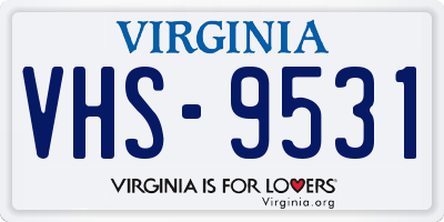 VA license plate VHS9531