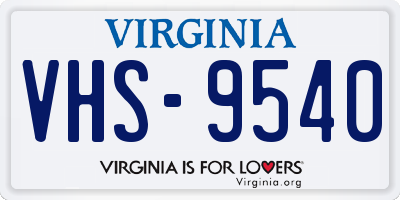 VA license plate VHS9540