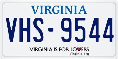 VA license plate VHS9544