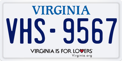 VA license plate VHS9567