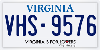 VA license plate VHS9576