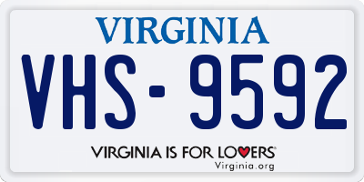 VA license plate VHS9592