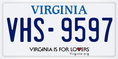 VA license plate VHS9597