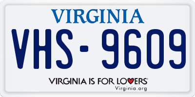 VA license plate VHS9609