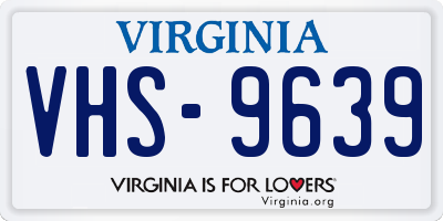 VA license plate VHS9639