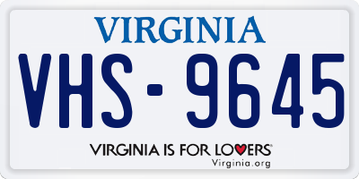 VA license plate VHS9645