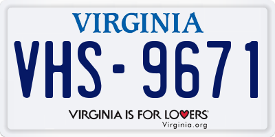 VA license plate VHS9671