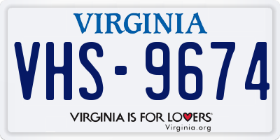 VA license plate VHS9674