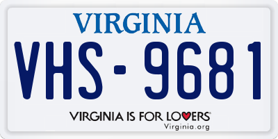 VA license plate VHS9681