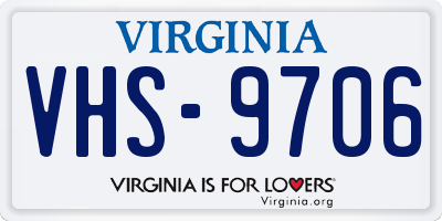 VA license plate VHS9706