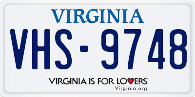 VA license plate VHS9748