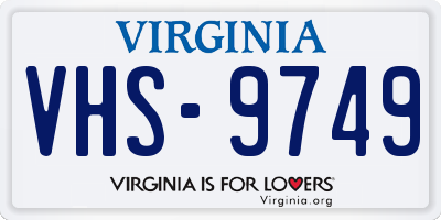 VA license plate VHS9749