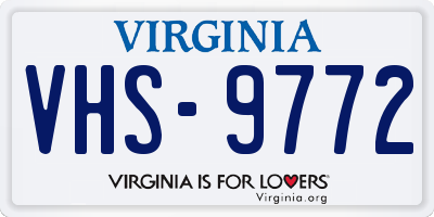 VA license plate VHS9772