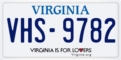 VA license plate VHS9782