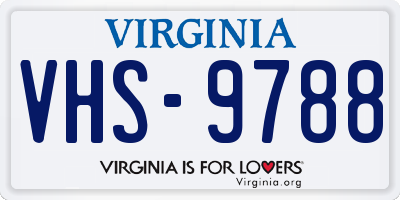 VA license plate VHS9788