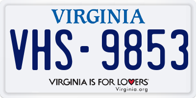 VA license plate VHS9853