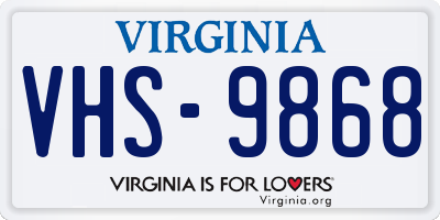 VA license plate VHS9868