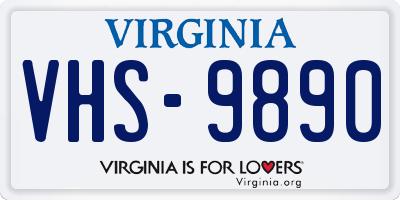 VA license plate VHS9890