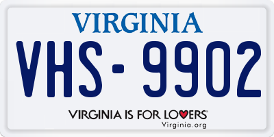 VA license plate VHS9902