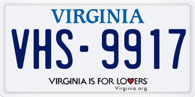 VA license plate VHS9917