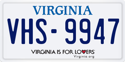 VA license plate VHS9947