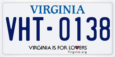 VA license plate VHT0138