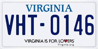 VA license plate VHT0146