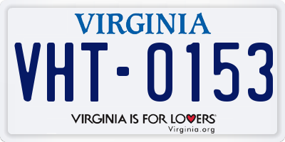 VA license plate VHT0153
