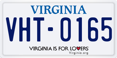 VA license plate VHT0165