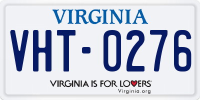 VA license plate VHT0276