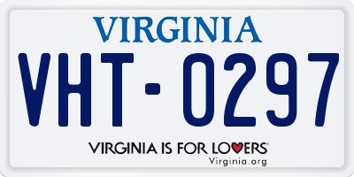 VA license plate VHT0297