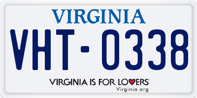 VA license plate VHT0338