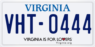 VA license plate VHT0444