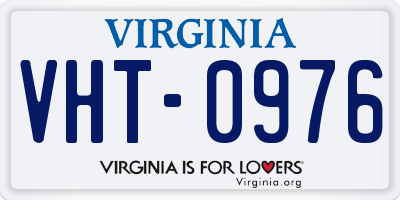 VA license plate VHT0976