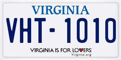 VA license plate VHT1010